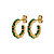 Серьги RAQUEL SG EMERALD GREEN Dyrberg Kern 470112 - миниатюра