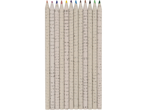 Набор цветных карандашей из газетной бумаги в тубе News, 12шт. - рис 4.