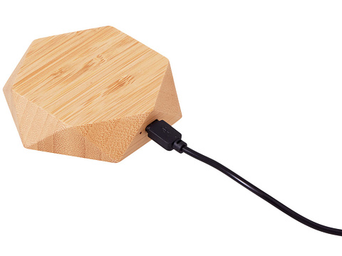 Беспроводное зарядное устройство Gex, 15 Вт, бамбук - рис 3.