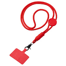 Ремешок на шею для телефона Нэко, красный