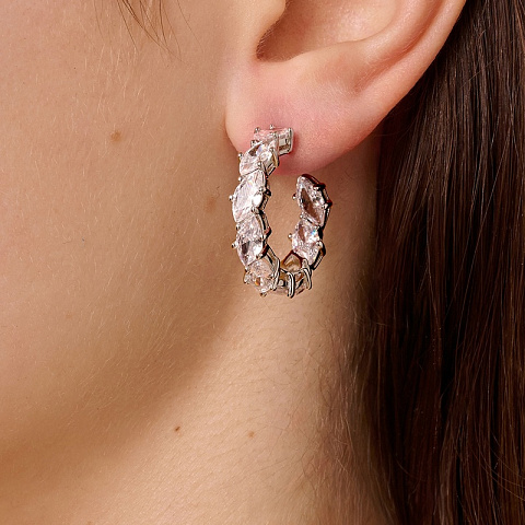 Серьги TAMARIN SS CRYSTAL Dyrberg Kern 470018 - рис 2.
