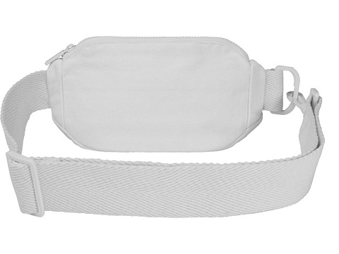 Кресент сумка через плечо Aware™ плотностью 500 г/м² из переработанного материала, белый - рис 3.