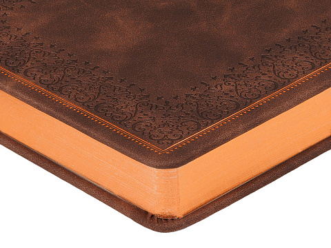 Ежедневник недатированный А5 Royal, коричневый с бронзовым срезом - рис 5.