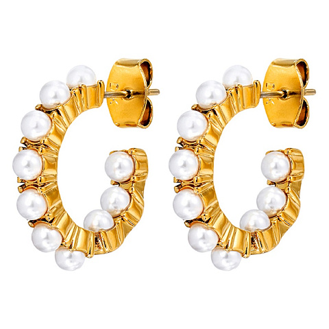 Серьги RAQUEL SG WHITE PEARL Dyrberg Kern 470114 - рис 3.