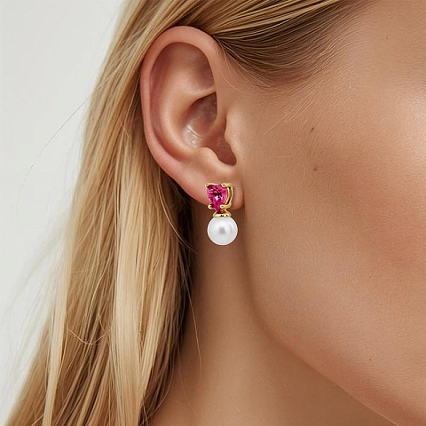 Серьги EMO SG ROSE / WHITE PEARL - рис 3.