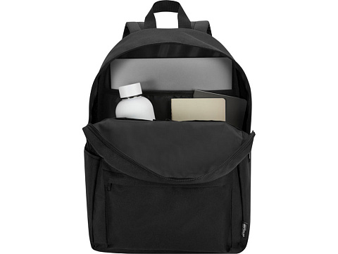 Байрон рюкзак для 14-дюймового ноутбука объемом 16 л, изготовленный из переработанных материалов по стандарту GRS, черный - рис 4.