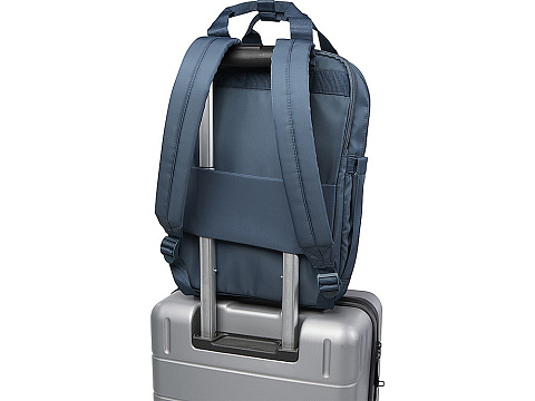 Трип 14 Эви рюкзак для ноутбука из переработанного материала объемом 9 л, серо-синий - рис 4.