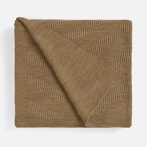 Плед Locus Solus, коричнево-бежевый меланж - рис 3.