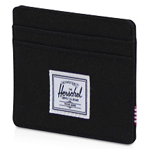 Herschel Charlie держатель для карт с RFID-защитой из переработанного материала - сплошной черный