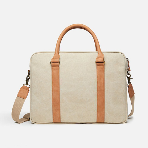 Сумка для ноутбука Bosler, бежевая - рис 4.