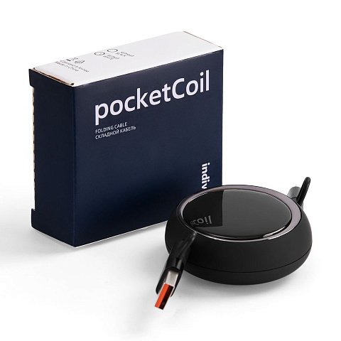 Складной кабель с переходниками pocketCoil, черный - рис 9.