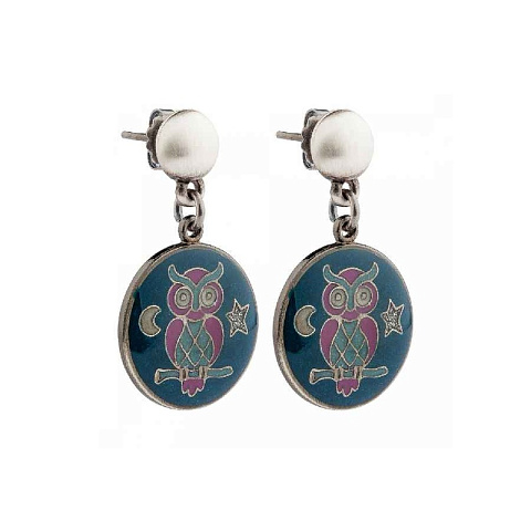 Серьги Совы Clara Bijoux A35531-21 BL
