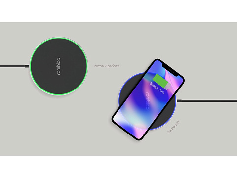 Беспроводное зарядное устройство Rombica  NEO Core Quick c быстрой зарядкой, черный (с лого) - рис 6.