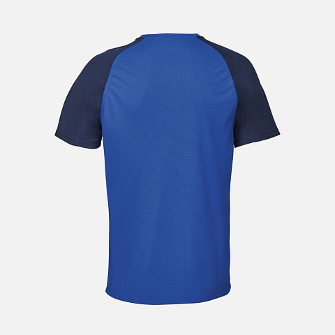 Футболка спортивная унисекс Vortex, темно-синяя с ярко-синим - рис 3.