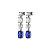 Серьги CARMEN SS SAPPHIRE/CRYSTAL Dyrberg Kern 440020 - миниатюра
