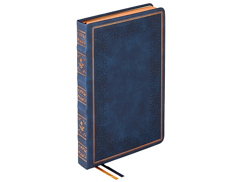 Ежедневник недатированный А5 Royal, синий с бронзовым срезом - рис 3.