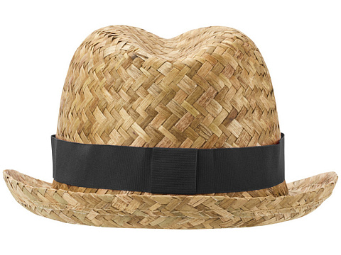 Pricus соломенная шляпа - сплошной черный / Натуральный - рис 3.