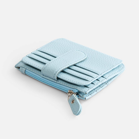 Картхолдер на молнии Unison, голубой - рис 2.