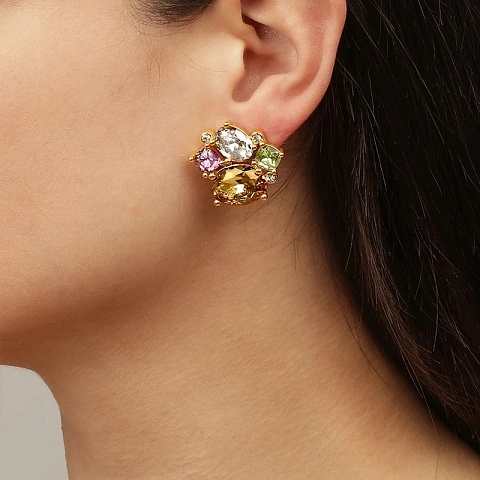 Серьги EMMA SG GOLDEN Dyrberg Kern 440058 - рис 2.