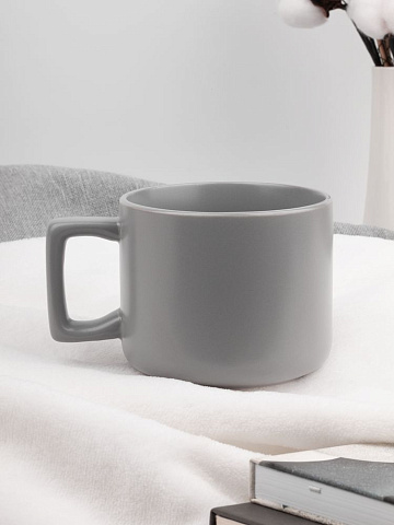 Чашка Jumbo в коробке матовая, светло-серая - рис 7.