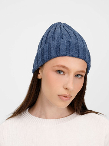 Шапка Metelitsa, синий меланж (джинс) - рис 6.