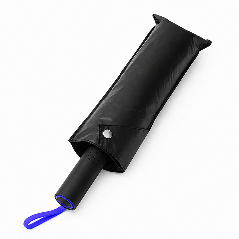 Кастомизированный автоматический складной зонт Altor, тёмно-серый/синий - рис 4.