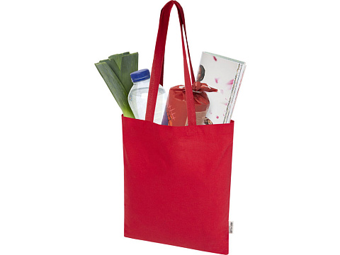 Мадрас Блэнд эко-сумка из переработанного хлопка GRS плотностью 140 г/м² объемом 7 л - Красный - рис 3.