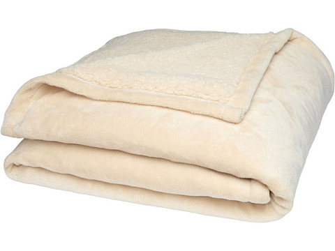 Эшн одеяло из переработанного шерпа GRS, бежевый - рис 3.