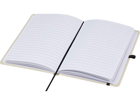 Блокнот в твердом переплете Tutico из органического хлопка, натуральный/черный - рис 4.