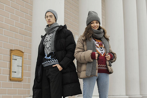 Набор Nordkyn Full Set с шарфом, серый - рис 8.