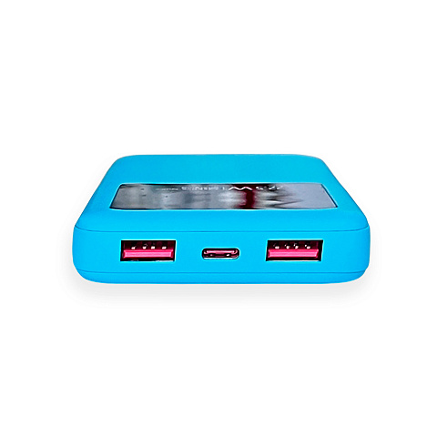 Внешний аккумулятор Kris soft touch, 10000mAh (Голубой) - рис 6.