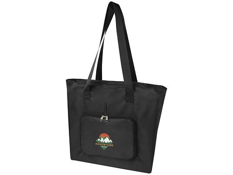 EcoFold Складная эко-сумка из RPET 16 л - сплошной черный - рис 4.