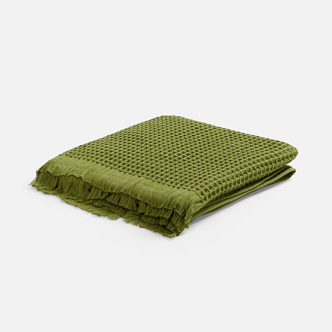 Плед вафельный Elenglect, зеленый - рис 2.