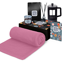 Подарочный набор Re:y. Vive с пледом, френч-прессом и кофе