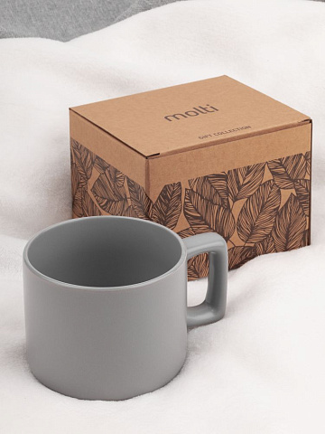 Чашка Jumbo в коробке матовая, светло-серая - рис 5.