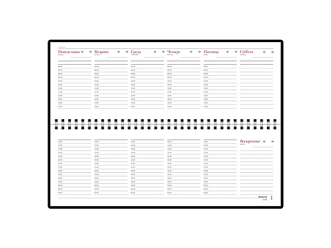 Планинг недатированный  Velvet красный (Р) - рис 2.