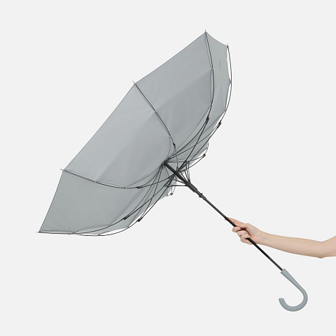 Зонт-трость Nimbrella, серый - рис 8.