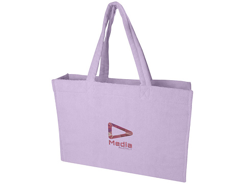 Пляжная эко-сумка Siam объемом 13 л из переработанной махровой ткани, сертифицированной GRS - Lilac - рис 4.