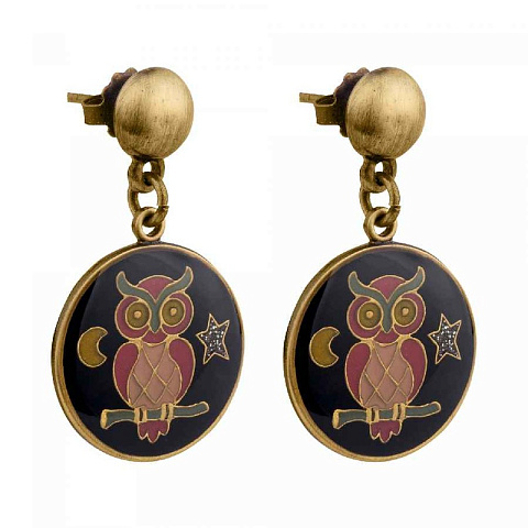 Серьги Совы Clara Bijoux A35539-19 BW