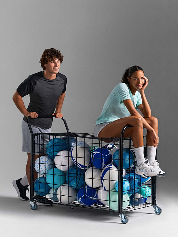 Футболка спортивная унисекс Vortex, ярко-бирюзовая - рис 11.