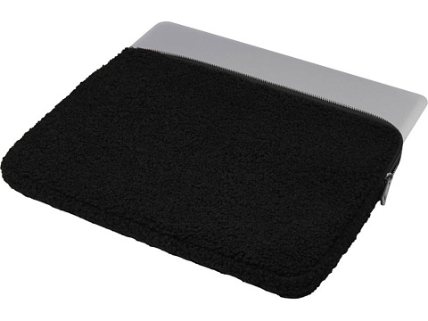 Шерпа чехол для 13-дюймового ноутбука объемом 2 л из шерпы, переработанной по стандарту GRS, черный - рис 4.