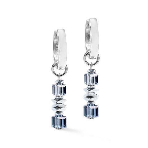 Серьги Hoop Blue-Grey