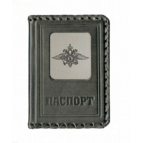 Обложка для паспорта «На страже порядка», черный - рис 2.