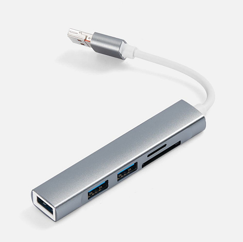USB-хаб Slotto, серый - рис 3.