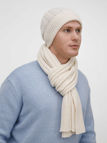 Шарф Bellish, белый (ванильный) - рис 9.