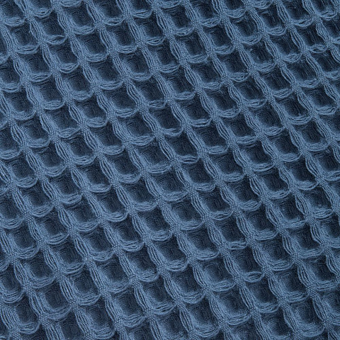 Плед вафельный Elenglect, темно-синий - рис 4.