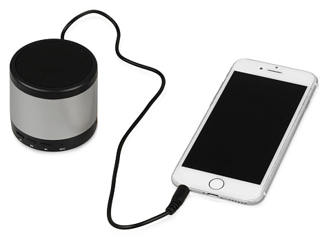 Портативная колонка Ring neon с белой подсветкой корпуса, серебристый - рис 3.