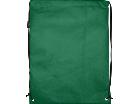 Рюкзак-мешок  на шнурке Evergreen из переработанного нетканого материала, зеленый - рис 3.