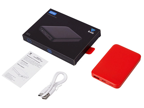 Внешний аккумулятор Simp, 5000 мАч, красный - рис 2.