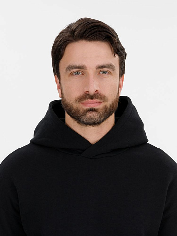 Худи оверсайз унисекс Snuggie, черное - рис 8.